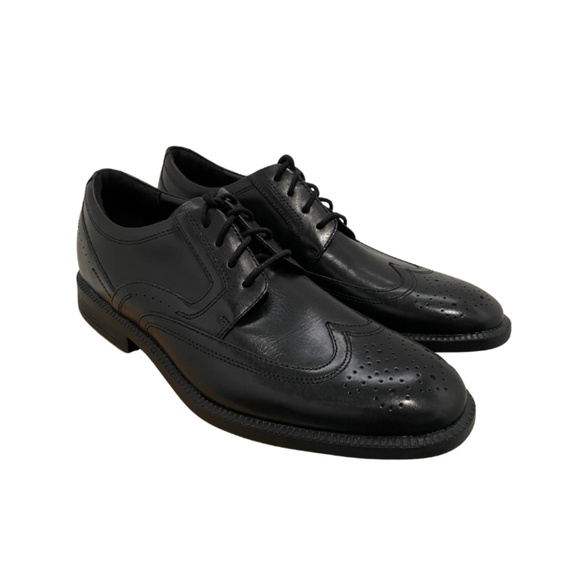 Mens Rockport DressSport Oxford Shoe in Black Leather. H79741 main image 4